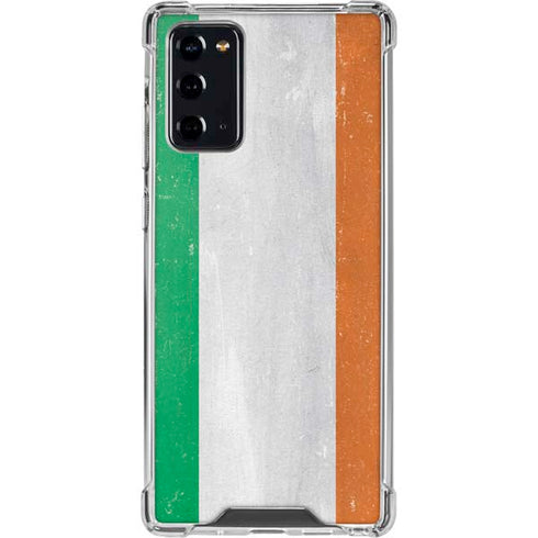 Ireland Flag Distressed Galaxy Note20 5G Clear Case